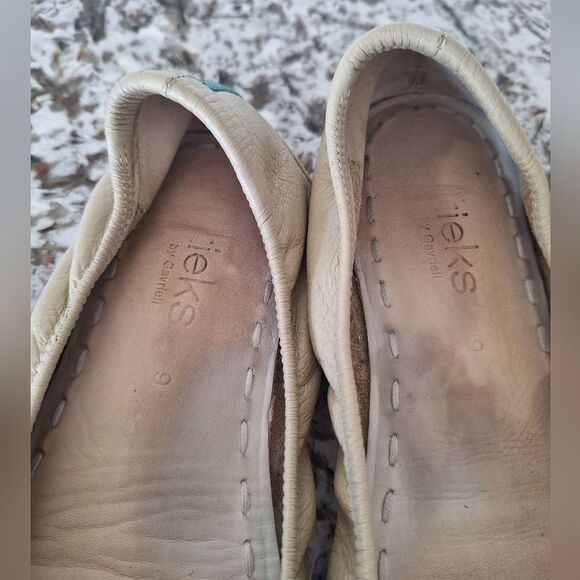 Tieks By Gavrieli Leather Ballet Flats Ivory Cream Women's Size 9 - Picture 7 of 12